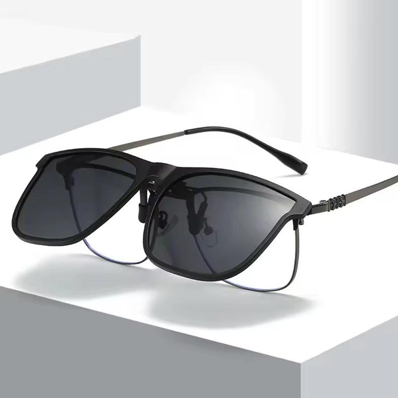 2 szt. Modne ultralekkie okulary przeciwsłoneczne TR z klipsem dla kierowców, okulary noktowizyjne, unisex, podróżne okulary przeciwsłoneczne