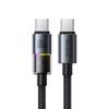 MCDODO CA-8200 1.2м PD 100Вт Кабель для швидкої зарядки з кольоровим LED-індикатором USB C до USB C Кабель для передачі даних