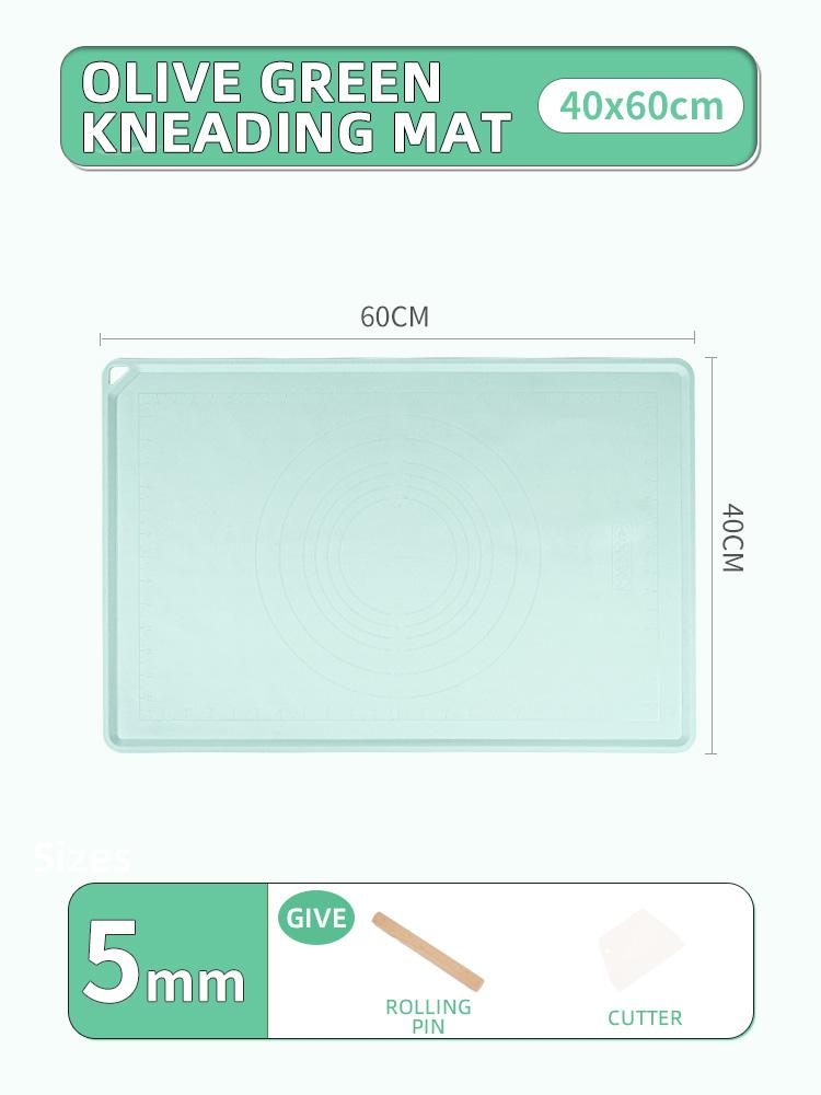 Zackoo Silicone Kneading Mat Foodgrade Thickened Large Household Panel Backing Dough Rolling Dumpling Pad Plastic Chopping Board