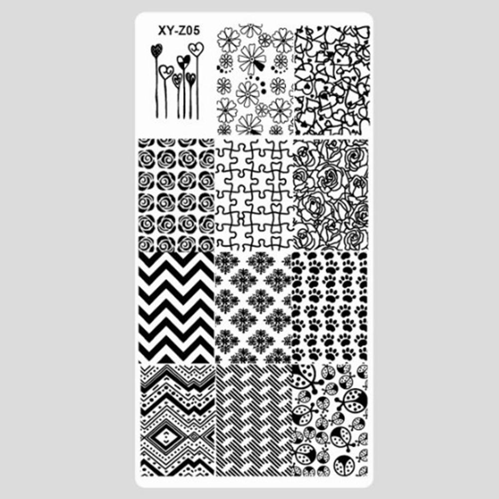Puntos Nail Art Manicure Tool Fashion Pattern Polish Stamping Plates Templates Women