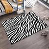 Modern Zebra Stripe Black and White Area Rug for Living Room Decor Suitable for use as an anti-slip for living room bedroom sofas