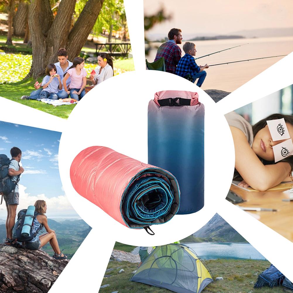 Outdoor Puffy Camping Blanket Waterproof Printed Puffy Camping Blanket Windproof Portable Puffy Insulated Quilt for Cold Weather