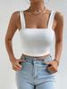 Square Neck Knit Tank Top Crop Tops Women Summer Camis Solid Color Camisole Fashion SportsTube Female Sleeveless Cropped Y2K Girl Clothes