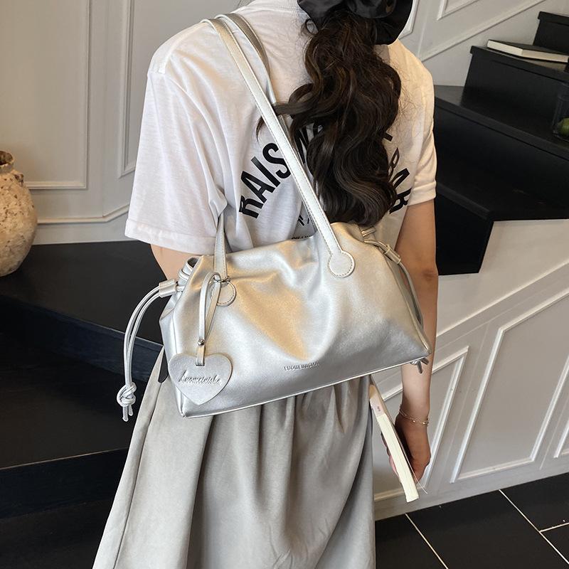 Bags Large Capacity Women's Handbags 2025 New Commuter Underarm Bags Soft Surface Folded Tote Bags Simple Messenger Bags