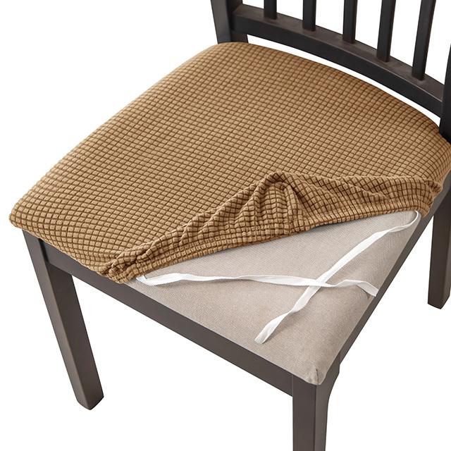 1 2 4 6pcs Spandex Jacquard Chair Cushion Covers Removable Dining Chair Seat Cover Stretch Chair Seat Slipcover Dining Room for Home