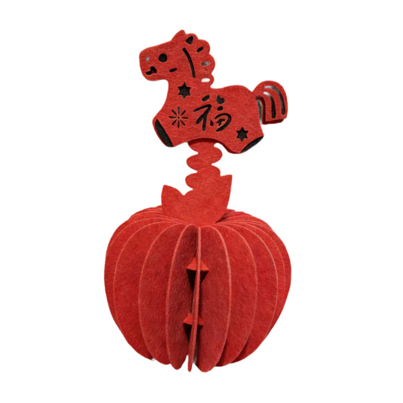 2026 Year of the Horse Honeycomb Centerpieces Felt Decor Table Ornament for Chinese New Year Parties