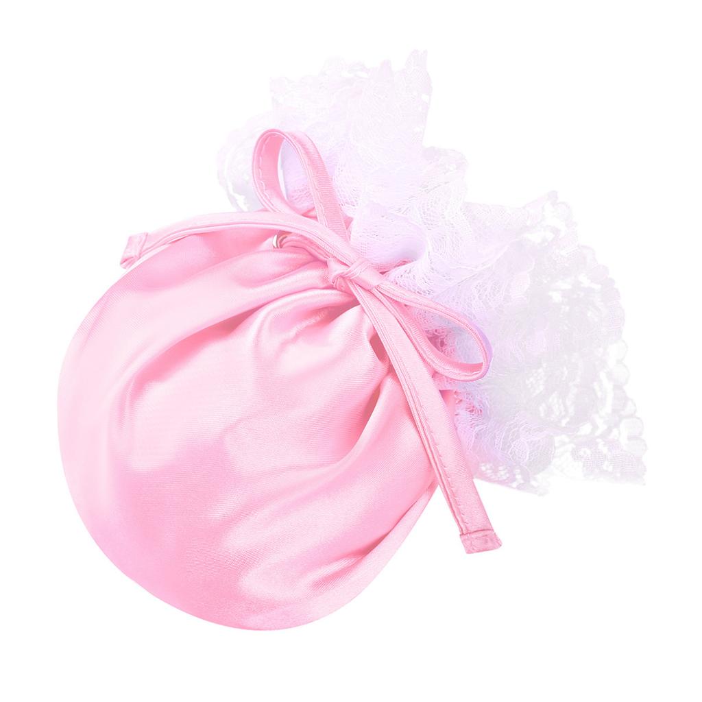 Pánské Sissy Pee Wee Chastity Cover Hedvábně saténový krajkový lem Spodní prádlo Mini kalhotky Spodní prádlo