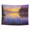 Wall Hanging Tapestry Sunflower Lavender Oil Painting Landscape  Room Decoration Background Cloth