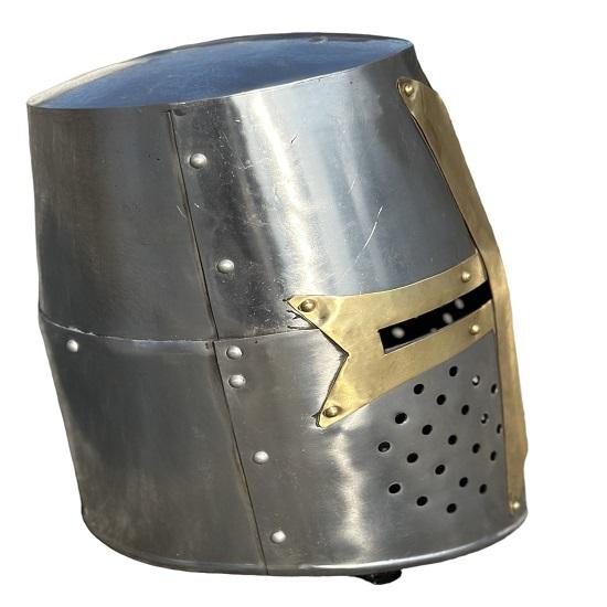 Crusader Great Helmet Medieval Helmet 18 Gauge Collectible