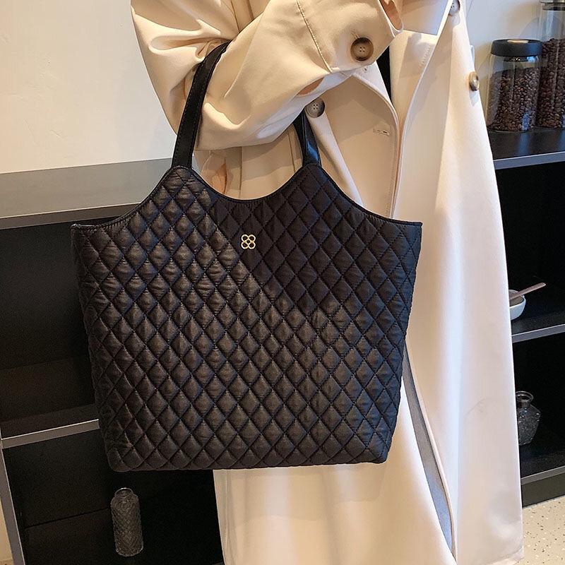 Sense Bag Damen Große Kapazität Rautenmuster Oxford Tote - Herbst/Winter Kollektion 2024