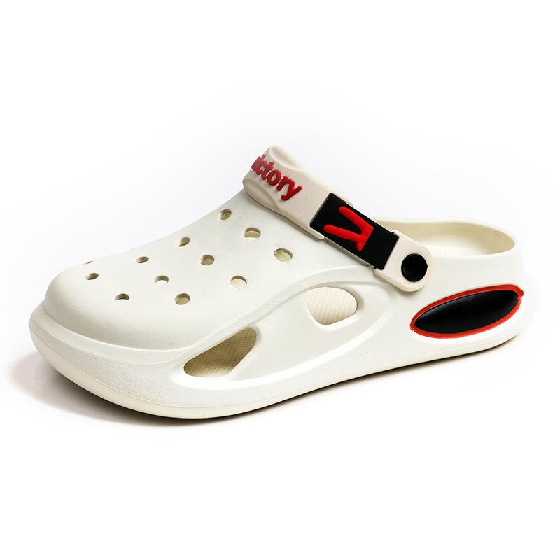 Thick-Soled Wear-Resistant Hole Shoes Men'S Garden Beach Sandals Wear Casual Trend Bag Head Slippers Men