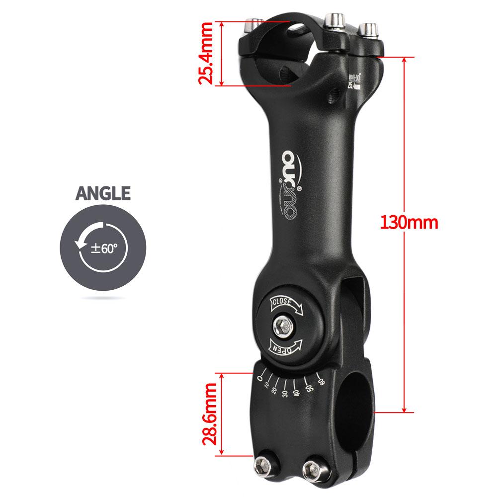 Verstellbarer MTB-Vorbau 0-60 Grad Verstellbarer Vorbau 25,4/31,8 mm Fahrradlenkererhöhung 90-130 mm Bunter Vorbau Fahrradteile