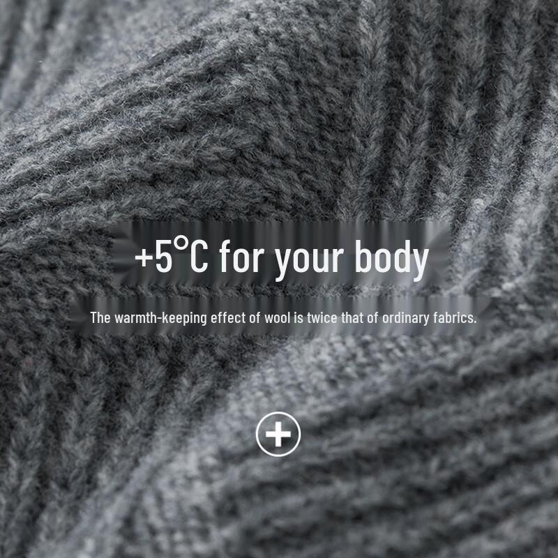 Hengyuanxiang Girls' Thickened Pure Wool Sweater