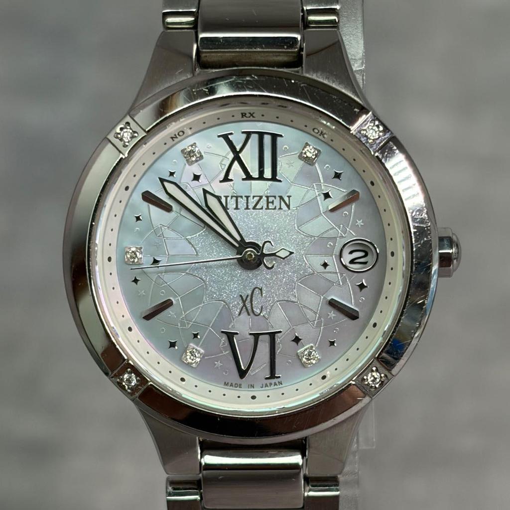 Used CITIZEN Citizen xC Cross Sea ES8090-56W Radio Solar Titania Line Limited Ladies Watch Titanium