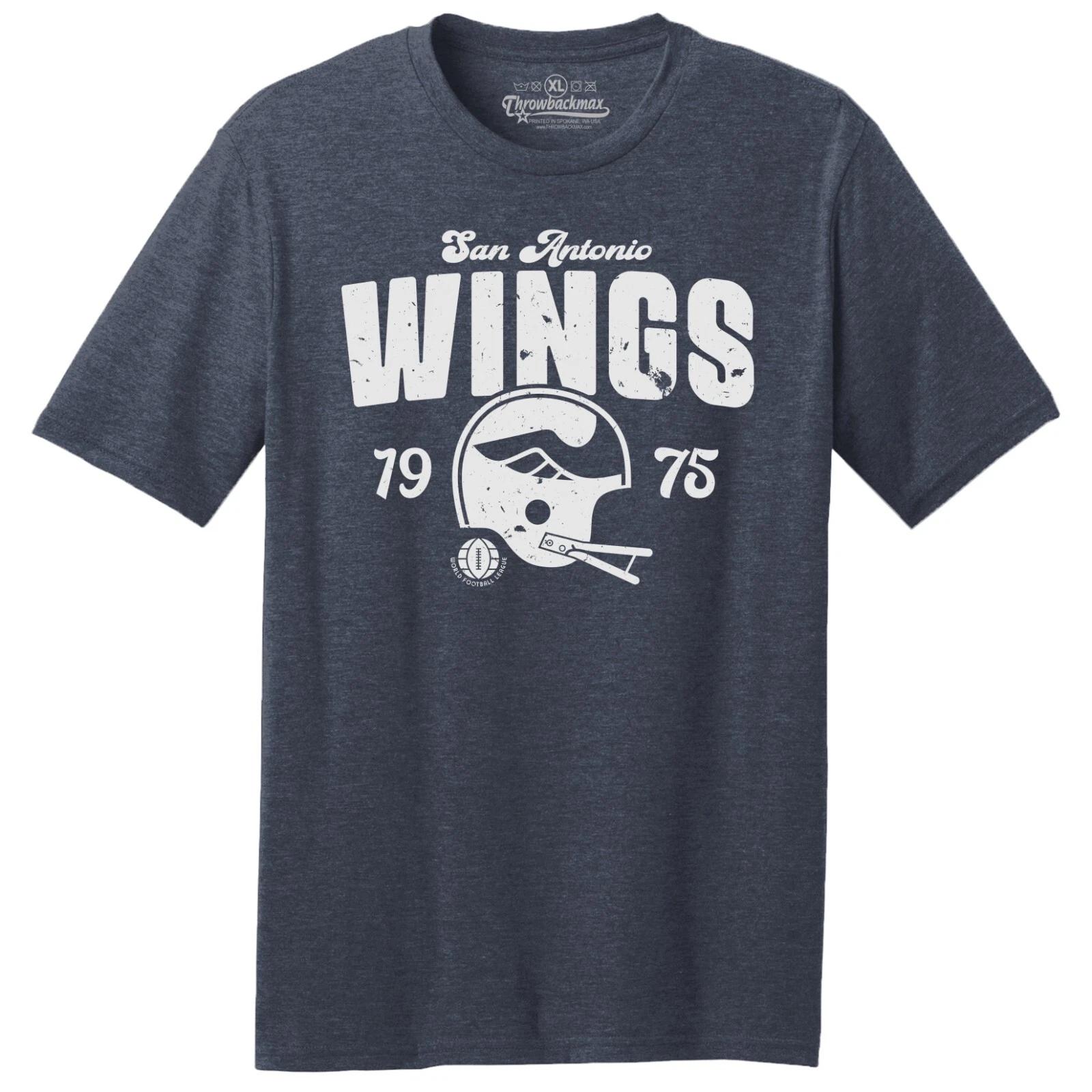 San Antonio Wing 1975 WFL Football TRI-BLEND Tee Shirt - World Football League L