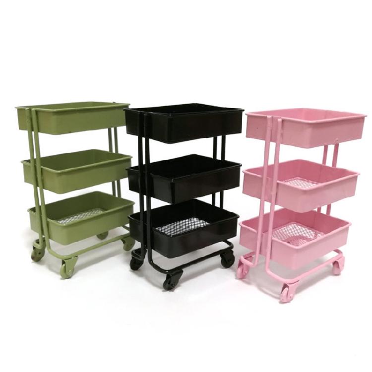 1:12 Dollhouse Mini Storage Cart Dolls Kitchen Bedroom Furniture Books Organizer
