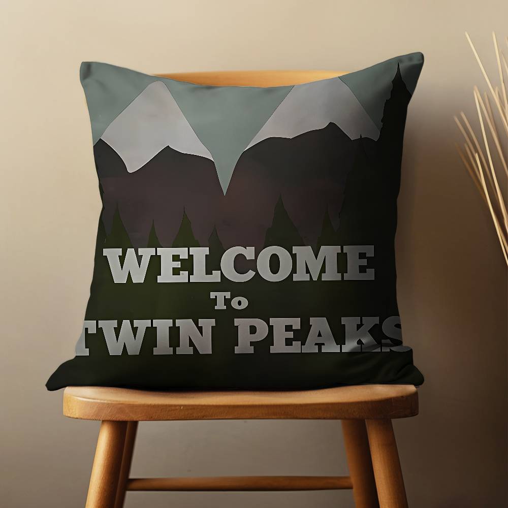 Welcome To T-Twin P-Peak Throw Pillow Case For 45x45cm,55x55cm,30x30cm For Home Bedroom Decoration And Protector