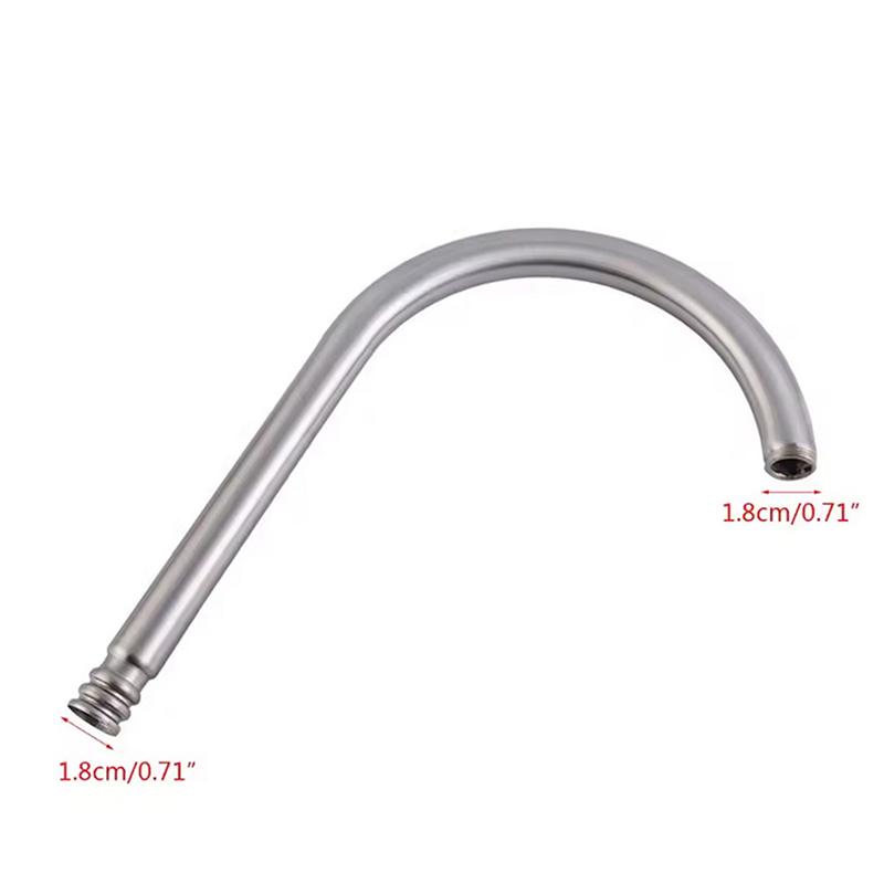 1 Piece 18Mm Brushed Stainless Steel Faucet Outlet Pipe Kitchen Faucet Replacement Sink Faucet Spout
