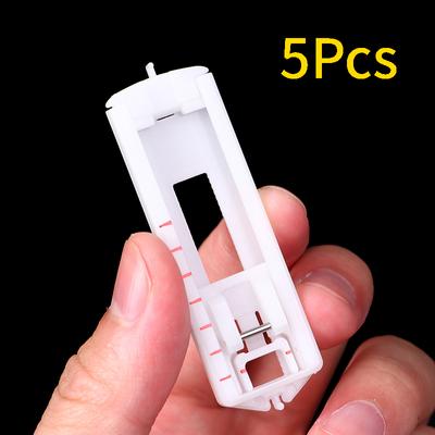 5pcs Domestic Sewing Machine Parts Presser Foot Buttonhole Foot Snap On Button Hole Presser Foot