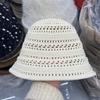 Solid Color Stripe Knitted Bowl Hats For Women'S Casual Versatile Decoration Foldable Sun Visor Hat Bucket Hat