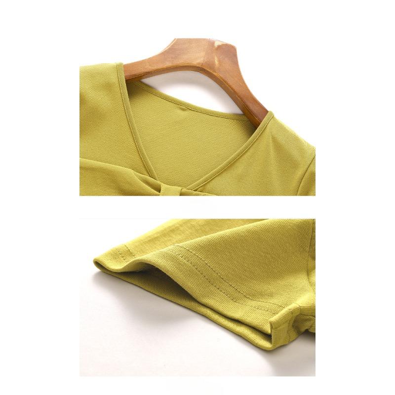 Tricou de vară subțire cu guler rotund, pulover pentru femei, mânecă scurtă, topuri