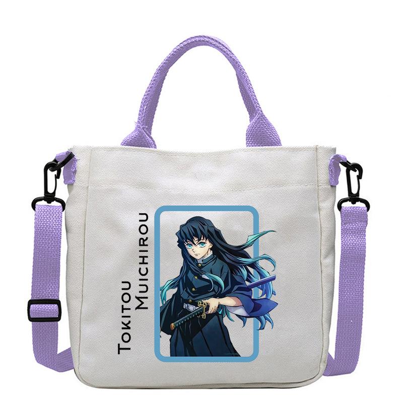 Japan Cartoon comicsTokito Muichiro Demon Slayer Print Canvas Bag Fashionable Everyday Shoulder Bag Crossbody Bag for Women 7555
