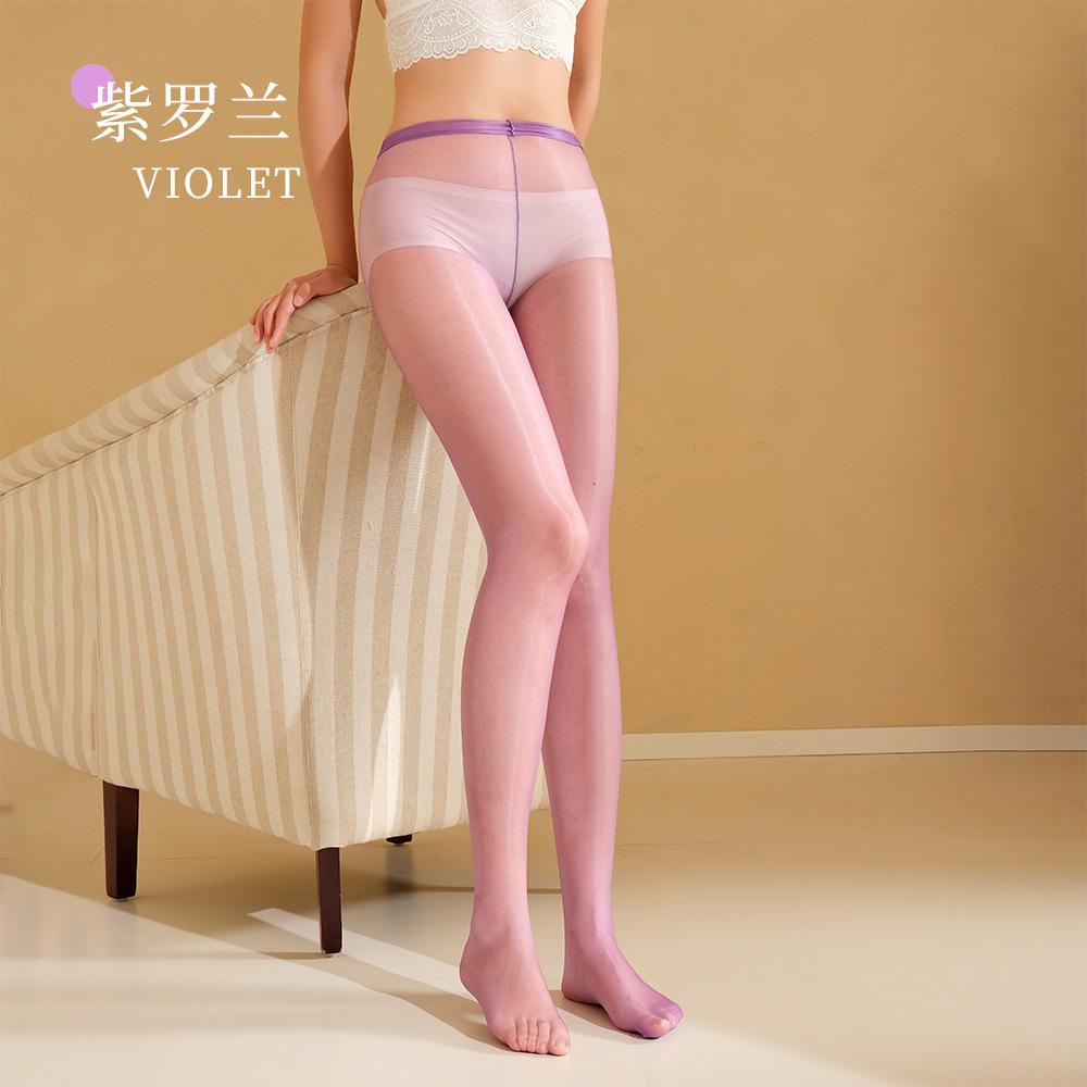 

Плотные Масло Блестящие Колготки Женские Новый Дизайн Сексуальные Шелковые Jufeng Jelly Аврора Бесшовные Ластовица Ультратонкие 640-игольные Open Crotch