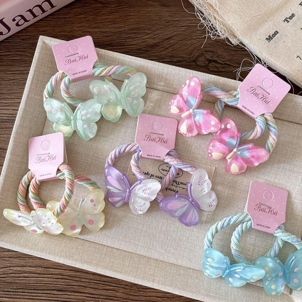10Pcs Cute Elastic Rubber Band Sweet Hair Rope Luxury Princess Headwear Hair Accessories