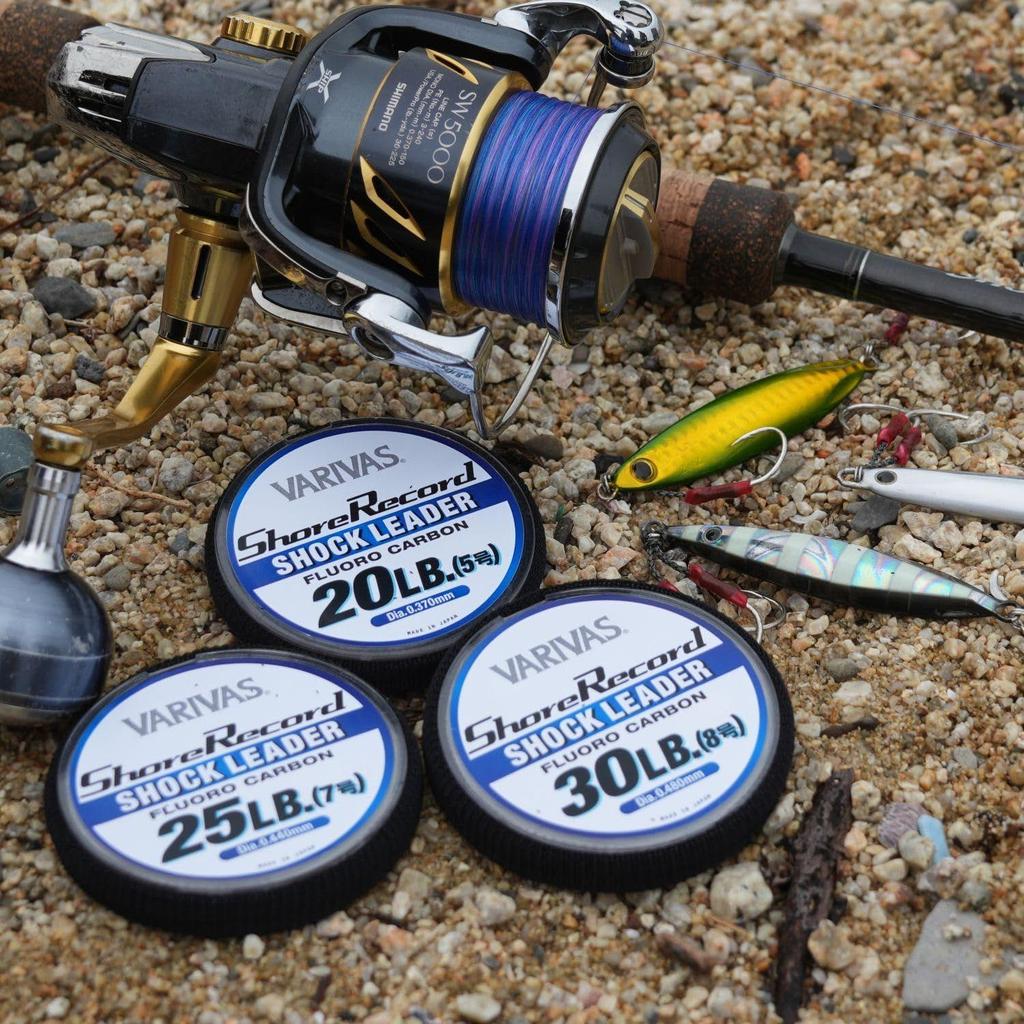 Used VARIVAS Shore Record Shock Leader Fluorocarbon 30m 30lb (No. 8)