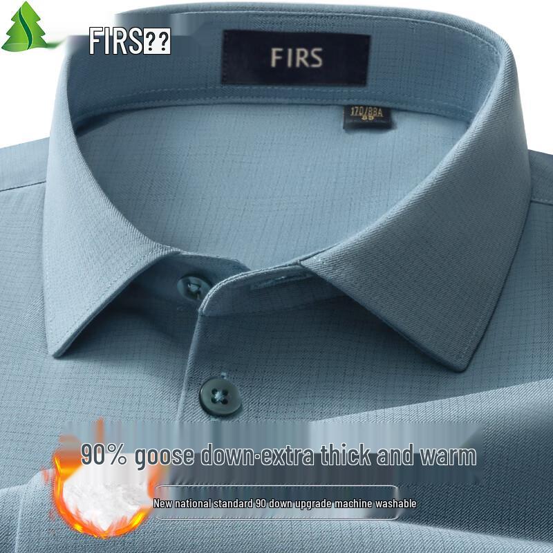 Shanshan Men s Goose Down Insulated Washable Wool Blend Shirt 42