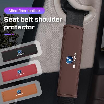 Car Leather Shoulder Protector Pad For Changan UNI-K CS35 CX70 CS85 CS55 CS75 CS15 F70 Auto Safety Belt Cover Accessories 2026