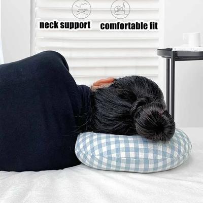 1PCS Ear Piercing Pillow Cnh Pillow with Ear Holes for Ear Pain Side Sleepers Washable Large Donut Pillows Head Neck SupportHaze