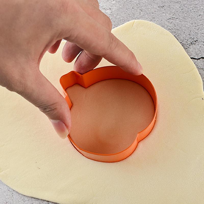 New 5pcs Stainless Steel Halloween Pumpkin Shape Cookie Cutter For Baking Fondant Pastry DIY Cake Mold Biscuit Cutting Die Set