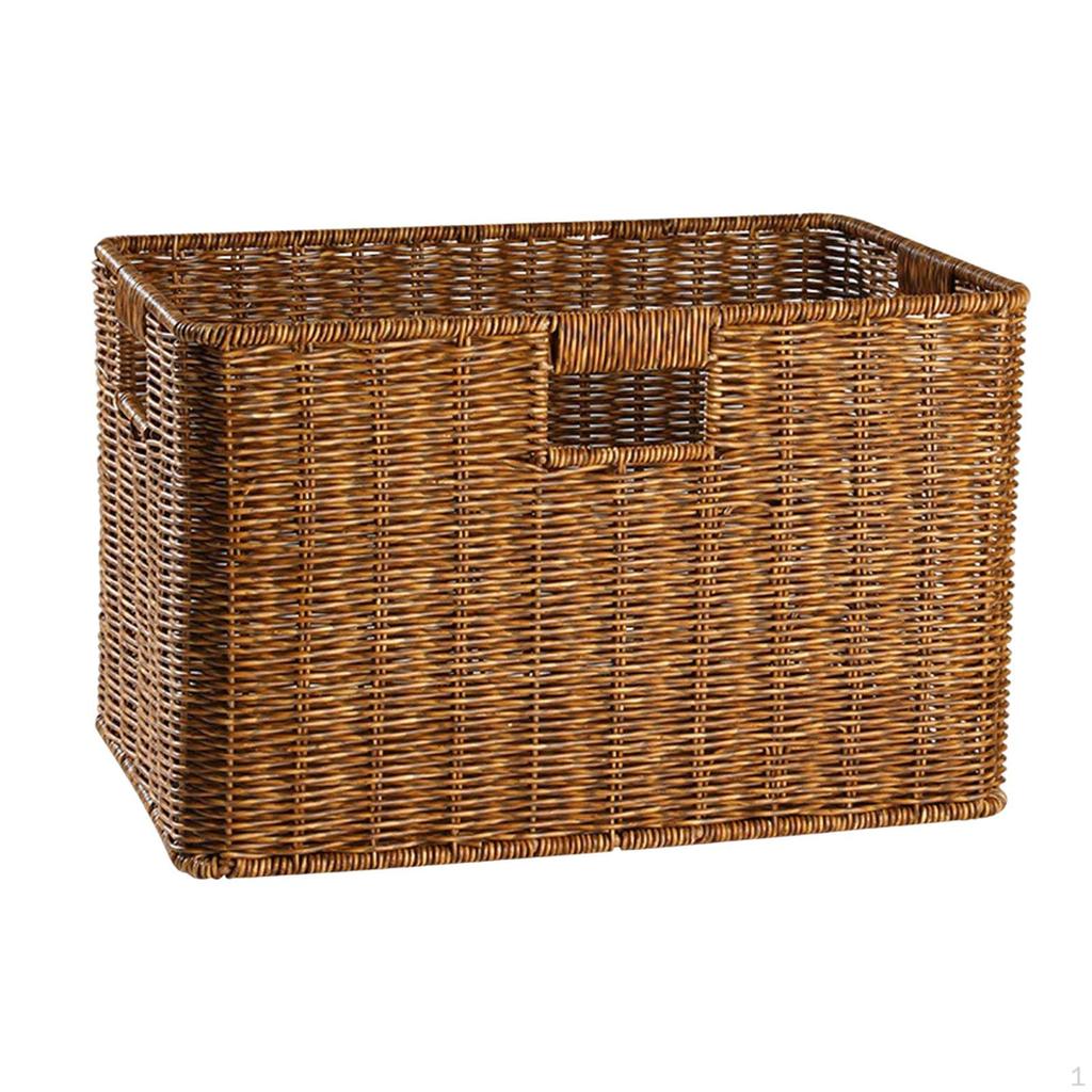 Hand Basket Built In Handles PP Material Organizing for Living Room, Outdoors