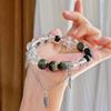 Vintage Tassel Natural White Crystal Obsidian Design Bracelet