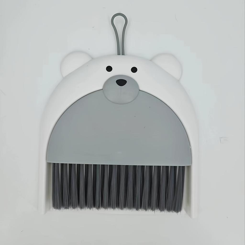 Cute Bear Mini Broom and Dustpan Set with Keyboard Cleaning Brush - Perfect for Desktop, Table Debris & Small Spaces