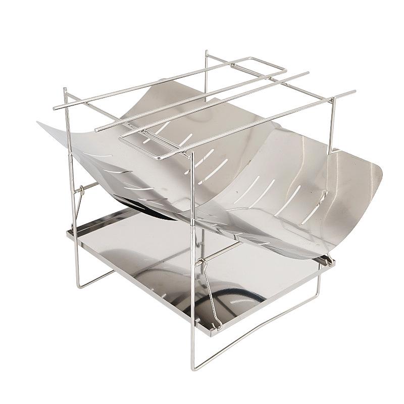 Ultra-Light Foldable Outdoor BBQ Grill & Portable Firewood/Charcoal Stove