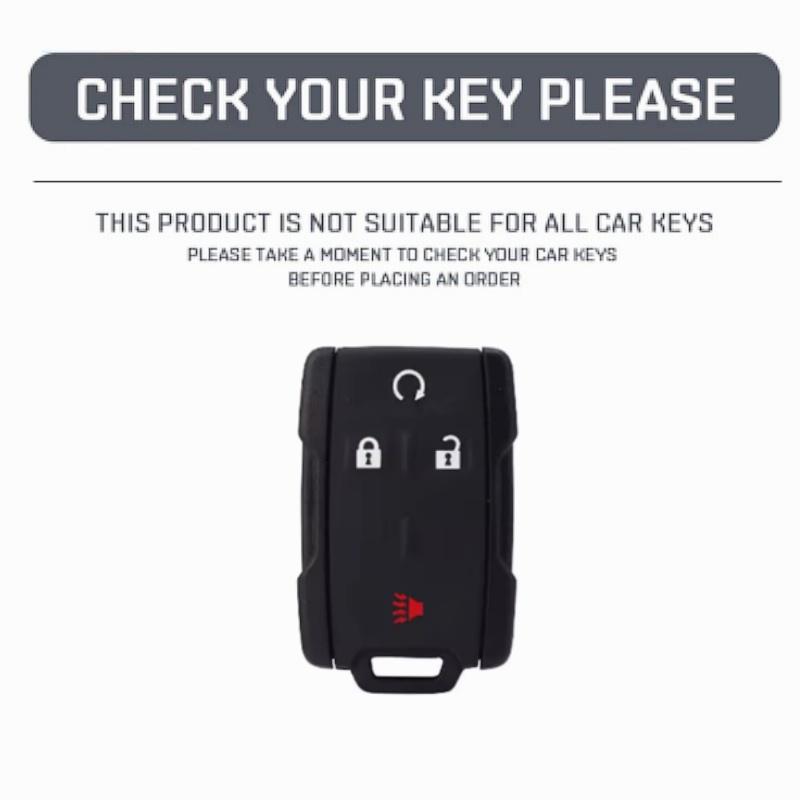 Nova Capa para Chave de Carro Para Chevy Colorado LT Silverado GMC Canyon Sle Sierra 3500HD 2016 2017 2018 Protetor de Chaveiro Porta-Chaves