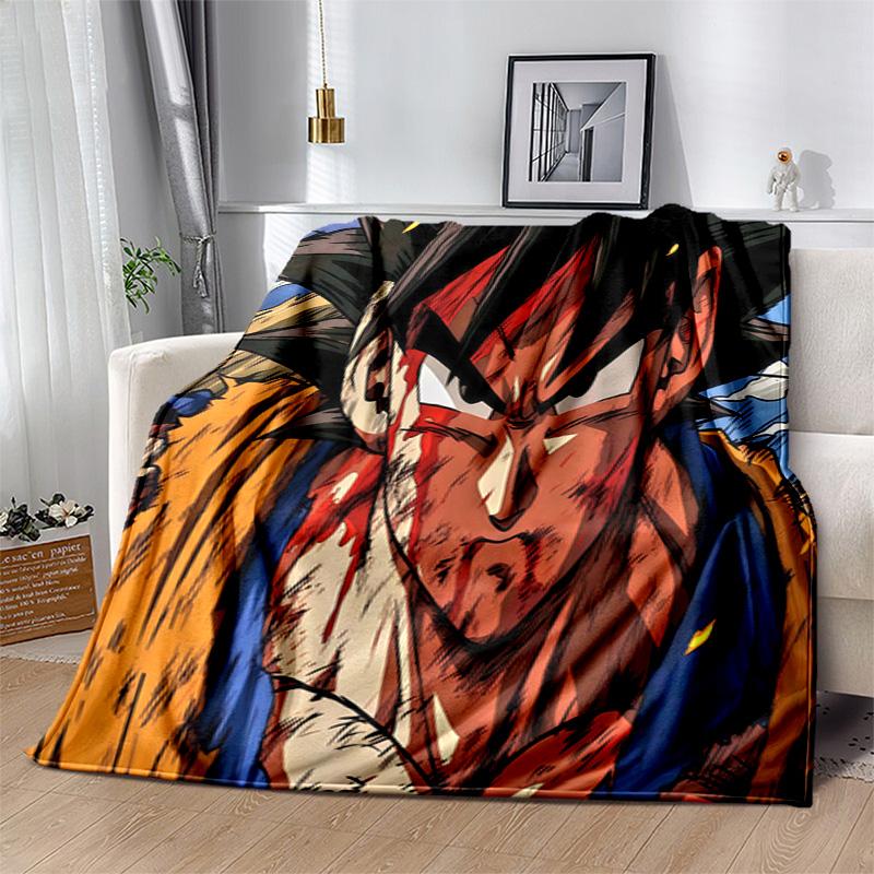 Dragon Ball Saiyan Forms Blanket Suitable For All Seasons Soft And Comfortable Bedroom Gift Outdoor Plush Blanket