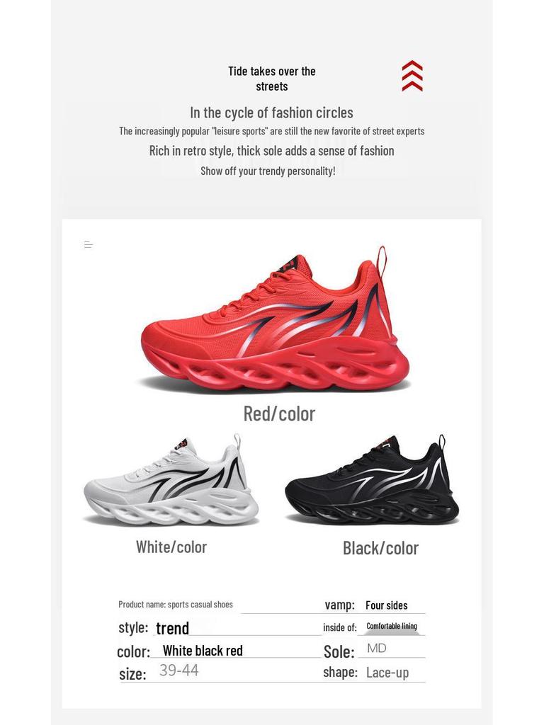 Men's Cross-Border Korean Style Running Shoes - Breathable, Casual Lace-up Sports Footwear