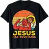 Cotton Jesus Has Your Back Jiu Jitsu Retro Christian T-and Kids Tshirt