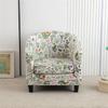 European Style Club Bath Tub Armchairs Cover Floral Printed Single Sofa Couch Covers Stretch Chair Cover Removable Bar Counter