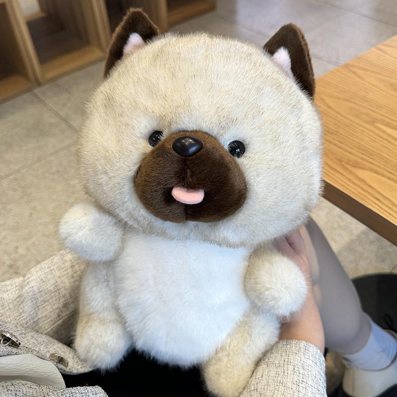 Cute Hairy Puppy Dinosaur Soft Plush Toy Big Head Baby Dinosaur Dog Stuffed Plushie Dolls Xmas Gift