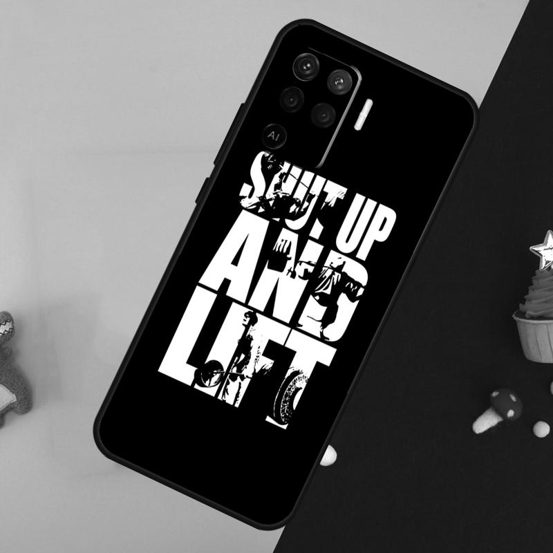 Bodybuilding Gym Fitness Quotes Case For Oppo A96 A76 A16 A17 A57 A60 A40 A80 A18 A38 A58 A78 A98 A15 A54 A74 A94 A6 A5 Pro
