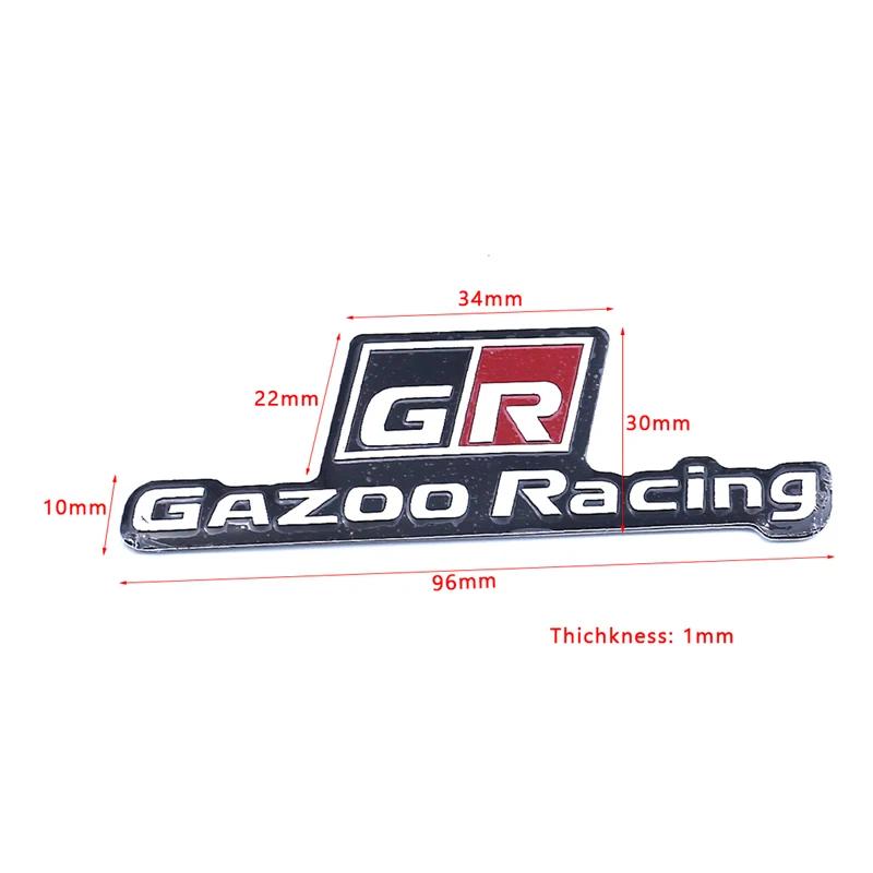 For Toyota GR Sport Gazoo Racing C-HR RAV4 Mirai Avensis Prado Camry Rav4 3D Metal Car Sticker Logo Labeling Emblem Badge Decals