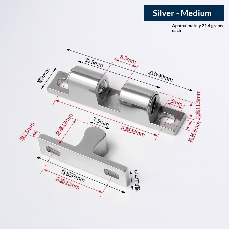 Double Ball Spring Cabinet Lock Adjustable Tension Door Latch Buckle Heavy Duty for Closet Drawer Kitchen Bathroom Furniture