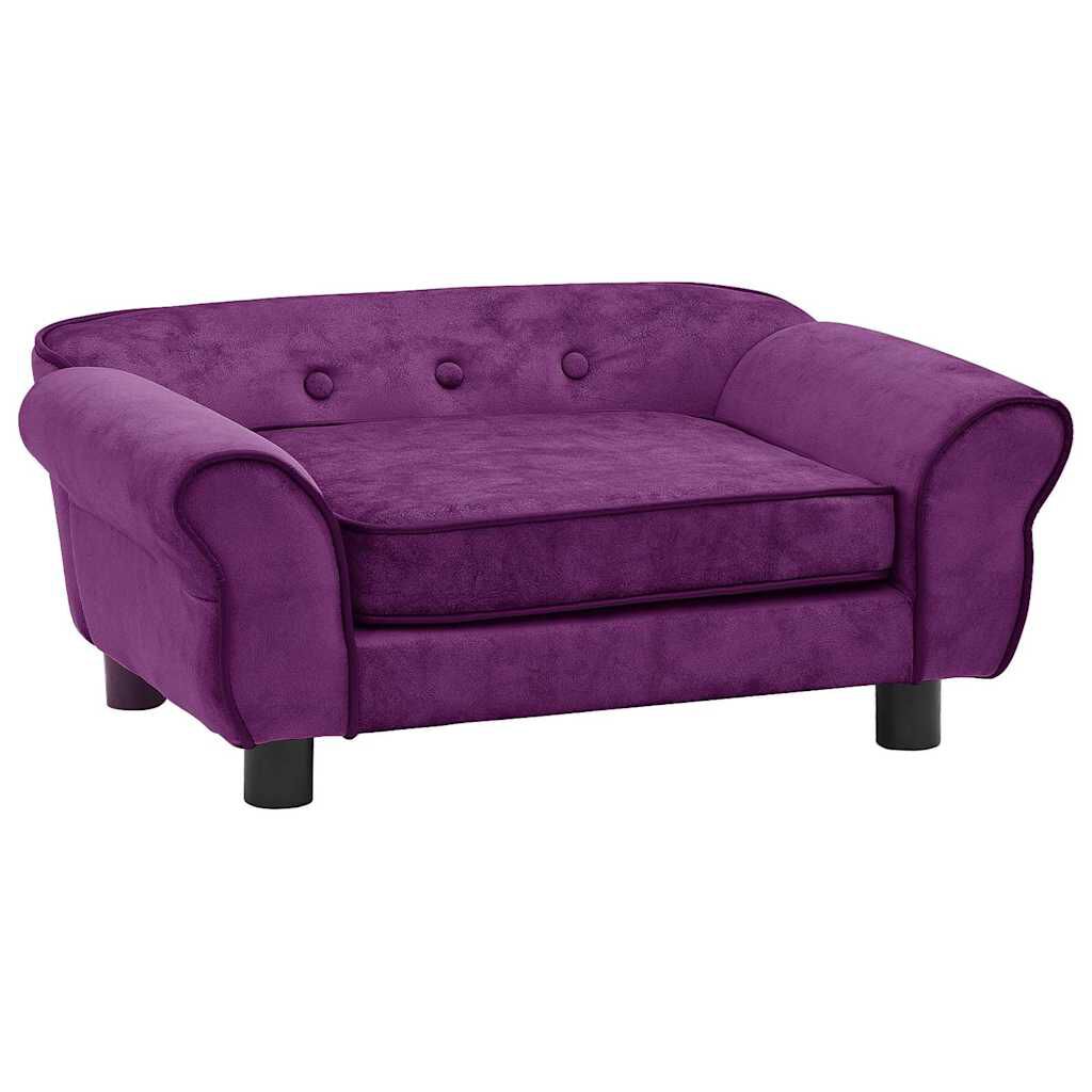vidaXL Dog Sofa, Burgundy, 72 x 45 x 30 cm, Plush