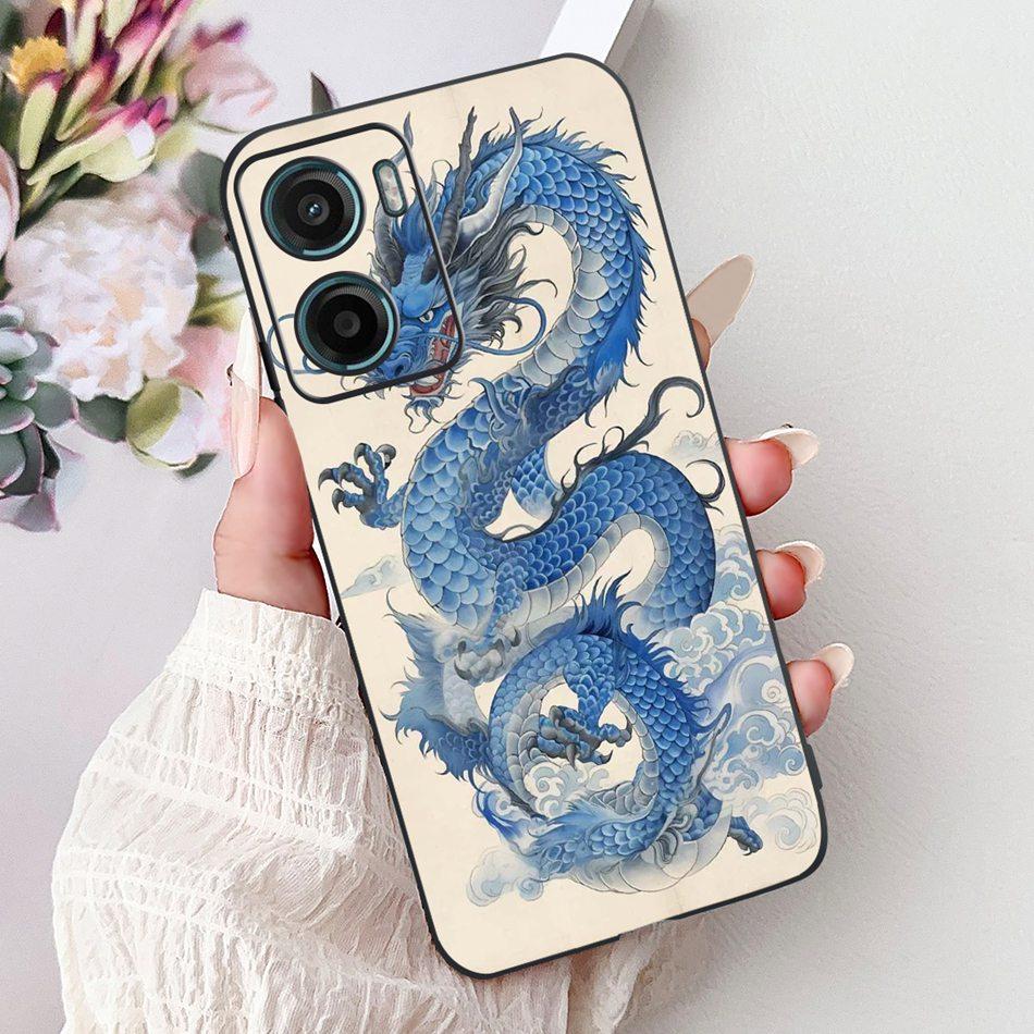 For Motorola Moto G05 G15 E15 2024 Floral Butterfly Phone Case For MOTO G05 G15 E15 4G Black Silicone Soft Lightweight Case