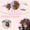 1pc Heart-Shaped Acrylic Easter Ornament - Art Deco Jesus Design with Thorny Crown & Floral Accents, Inspirational Christian Desk Decor for Home 