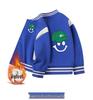 2026 Boys' Korean Style Velvet Baseball Jacket - Autumn/Winter Casual Top